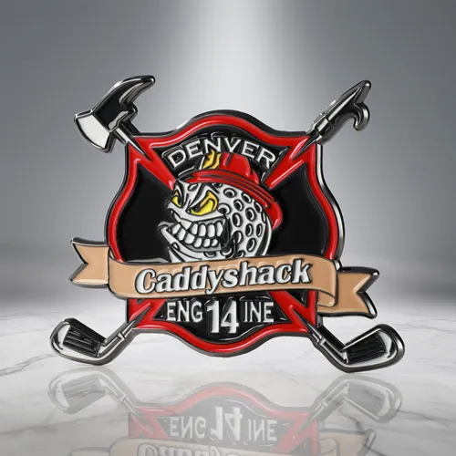Custom Denver Caddyshack Engine 14 Golf Trading Pins