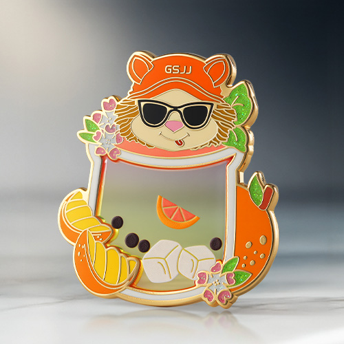 Custom Fruity Lion Hard Enamel Pins