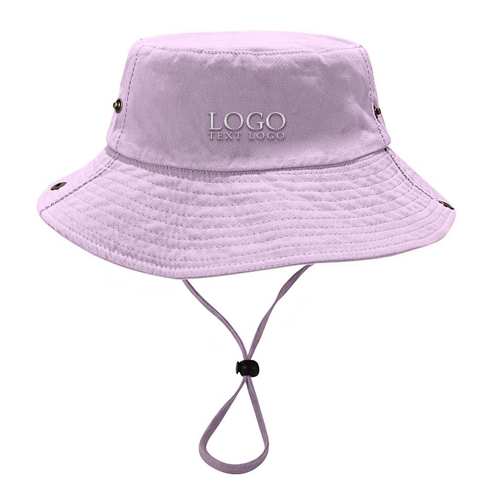 Customized Mountaineering Visor Bucket Hat Purple with logo