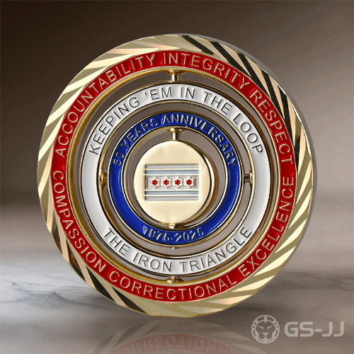 Chicago Coin Club 50th Anniversary Spinning Challenge Coin