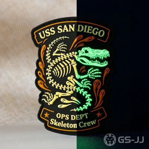 USS San Diego Skeleton Crew Custom PVC Patches USS San Diego Skeleton Crew Custom PVC Patches
