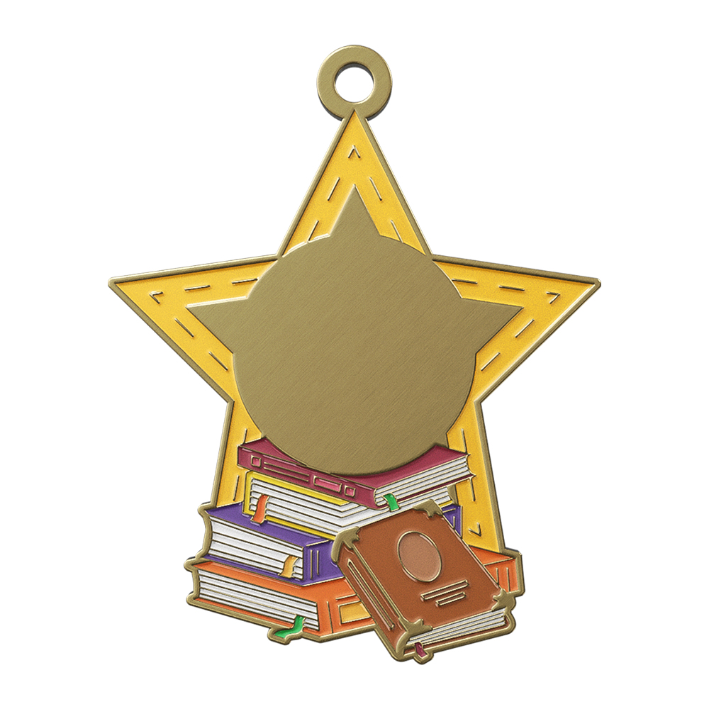 Star Book Rush Medal antique gold Star Book Rush Medal antique gold