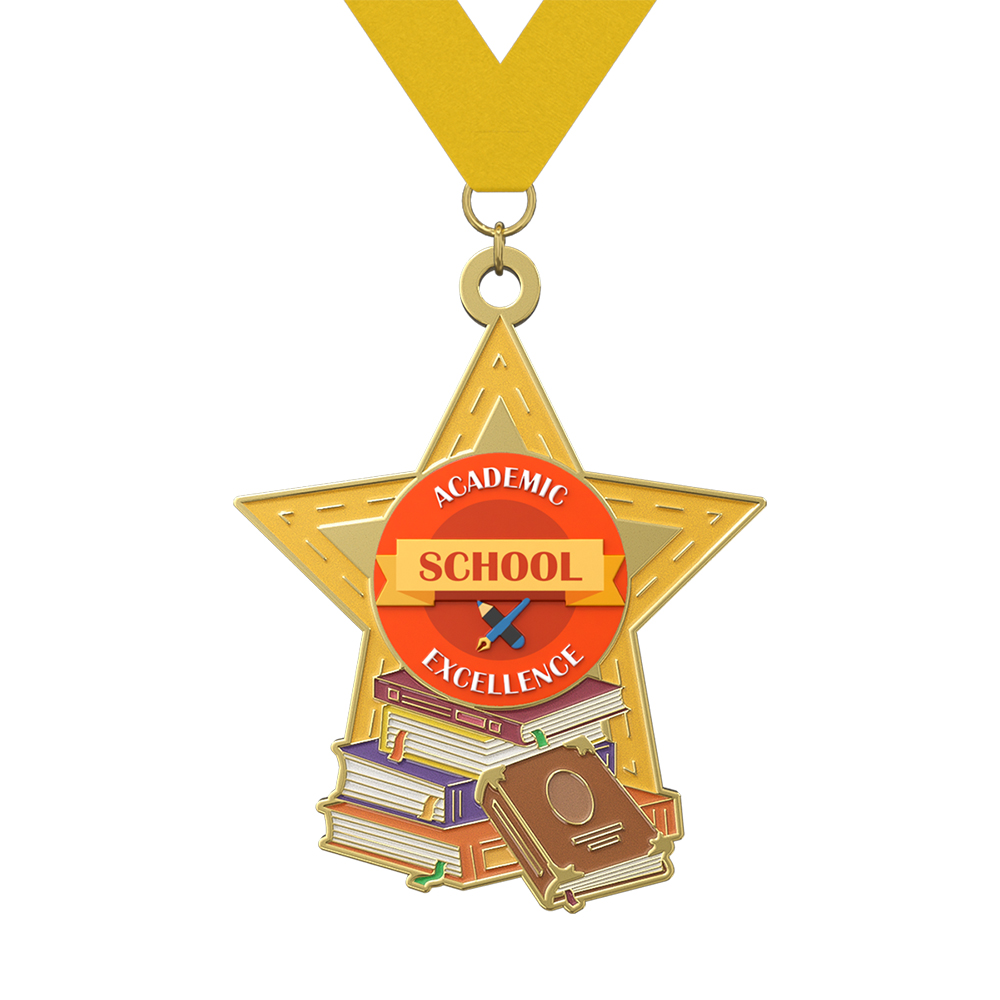 Star Book Rush Medal with ribbon Star Book Rush Medal with ribbon