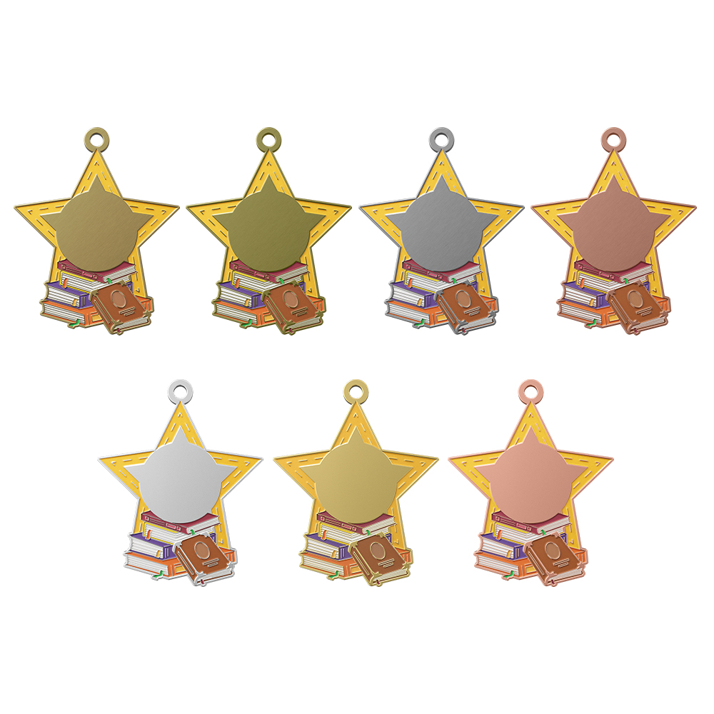 Star Book Custom Medal All