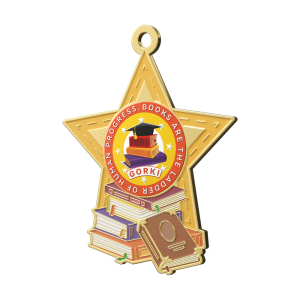 Star Book Custom Medal