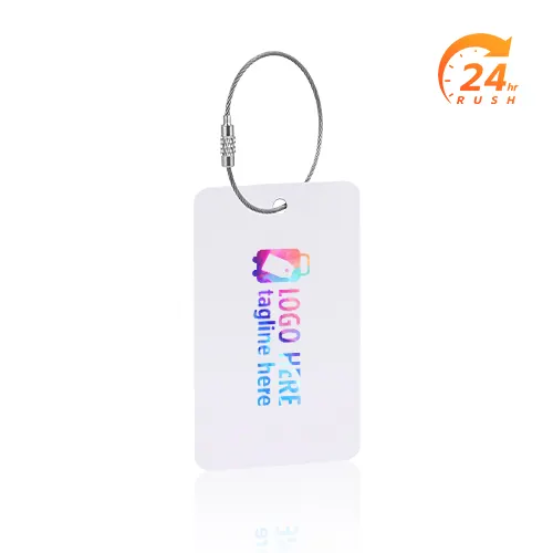 Rectangular Custom Bag Tags with Steel Cable