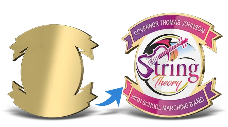 Award Shape UV Layered Rush Pins