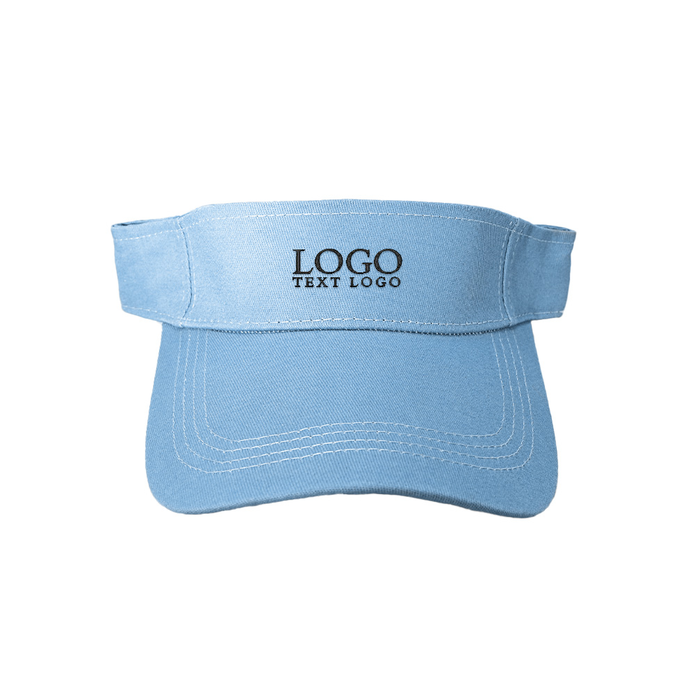 Open Top Visor Hat Blue with Logo
