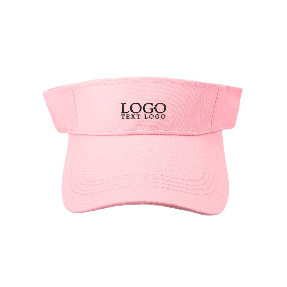 Open Top Visor Hat Light Pink with Logo