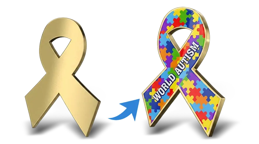 Ribbon Shape UV Layered Rush Pins