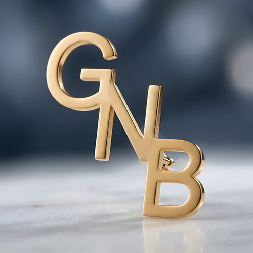 GNB Monogram Cut-out Custom Lapel Pinss