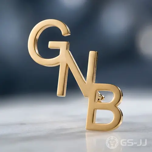 GNB Monogram Cut-out Custom Lapel Pinss GNB Monogram Cut-out Custom Lapel Pinss