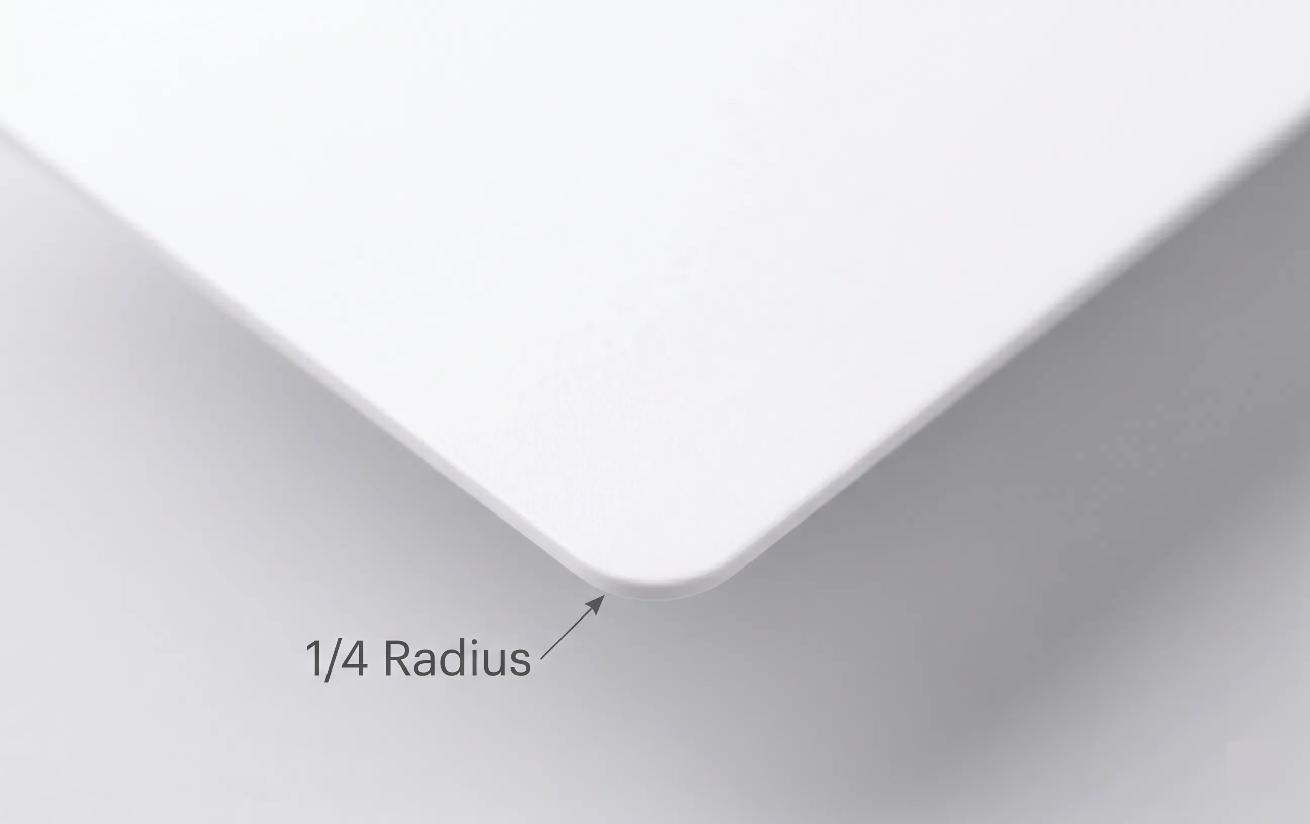 1/4" Radius Plastic Business Card