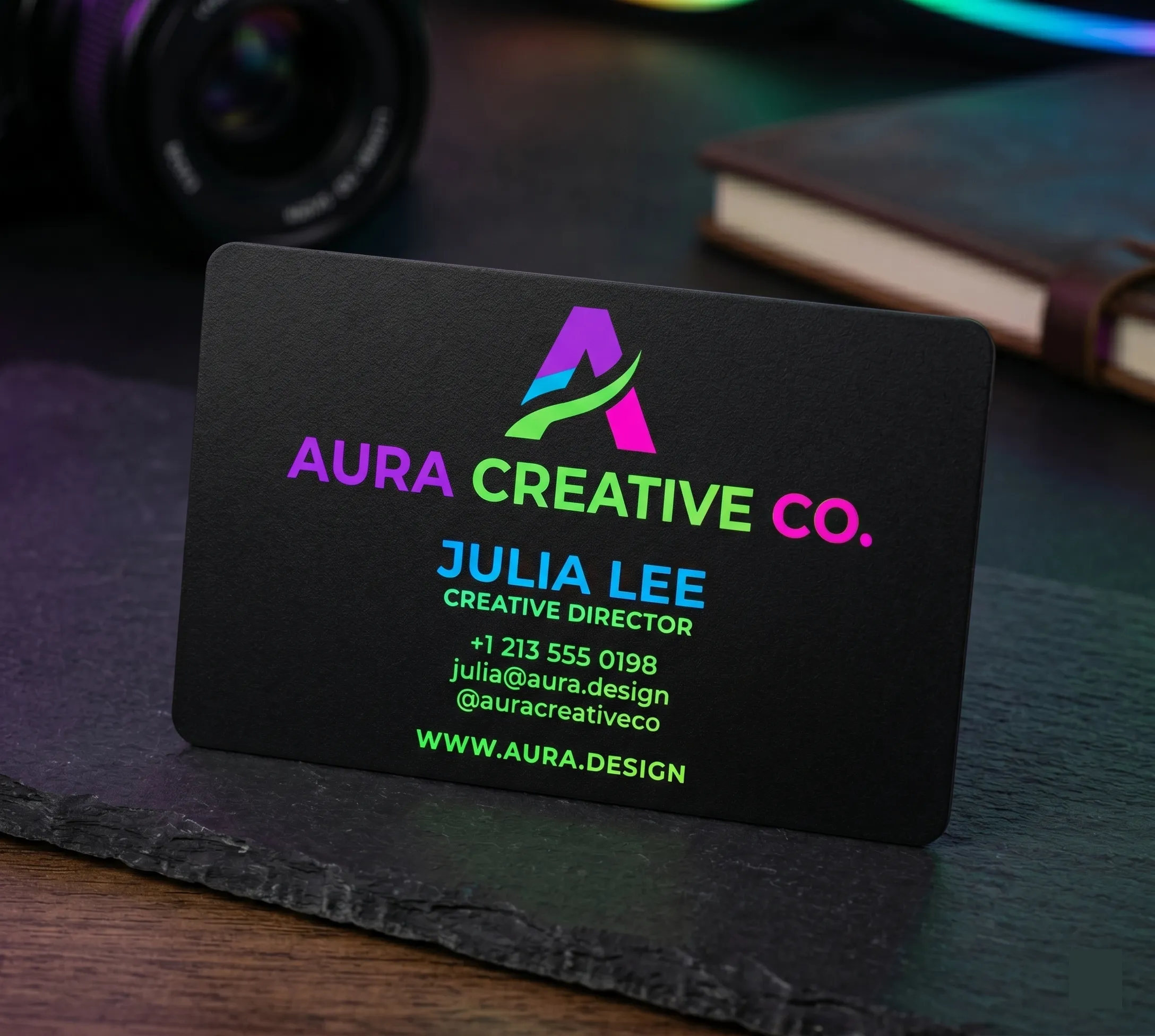 Black PVC Plastic Business Cards