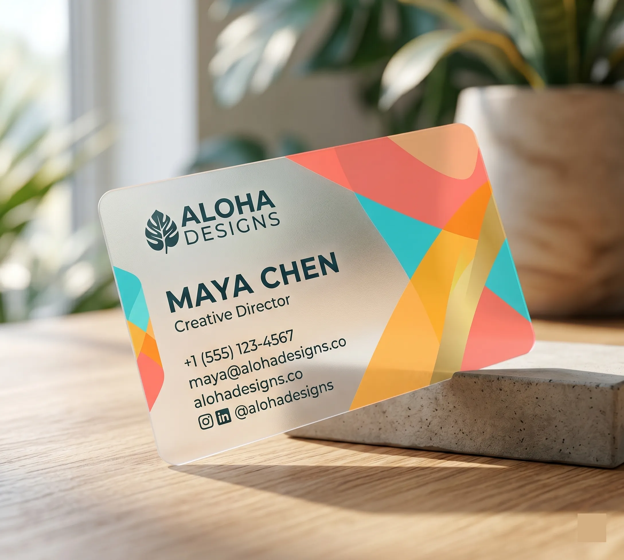 Frosted Plastic Business Cards