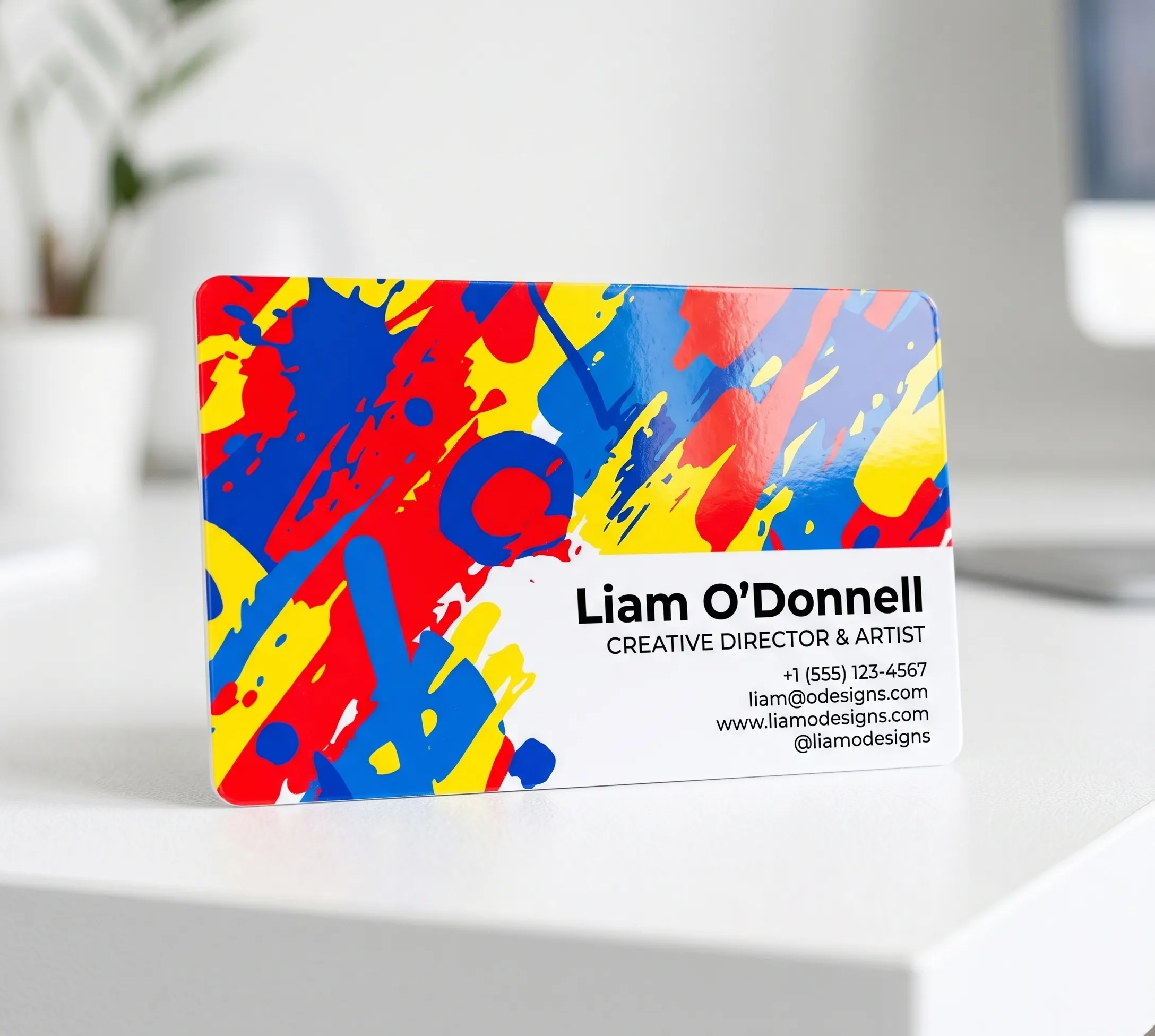 White Plastic Business Cards