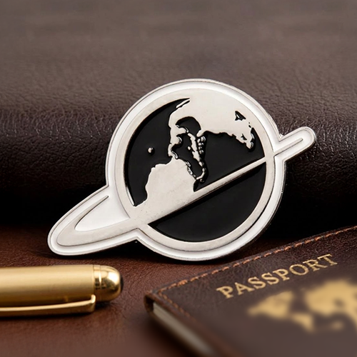 A globe Lapel Pins 