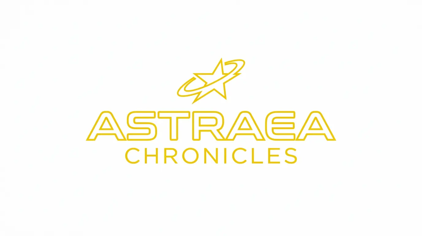 Sci fi space brand logo white bg