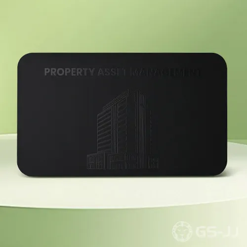 Building Debossed Natural Matte Finish Metal Cards Building Debossed Natural Matte Finish Metal Cards