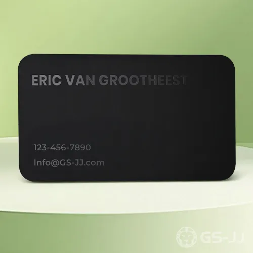 Building Debossed Natural Matte Finish Metal Cards Building Debossed Natural Matte Finish Metal Cards