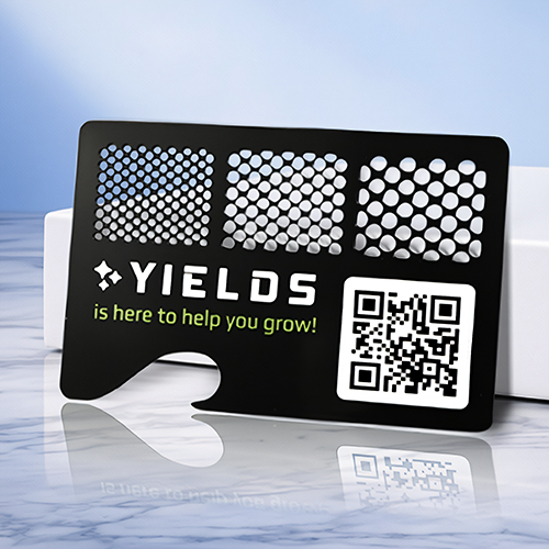 Dot Pattern Bottle Opener Grinder  Business Cards