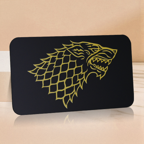 Dual Pattern Natural  Finish Metal Cards