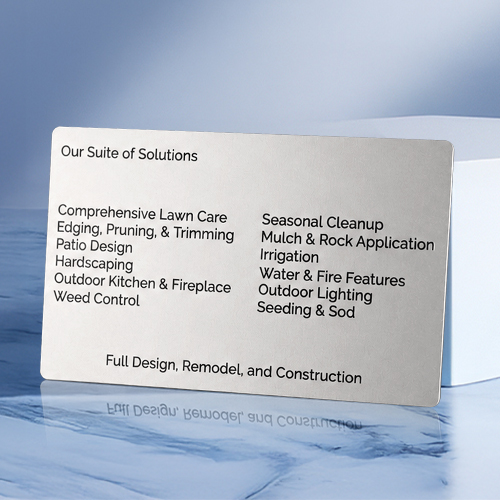 Sapphire Spade Stainless Steel Landscape Cards