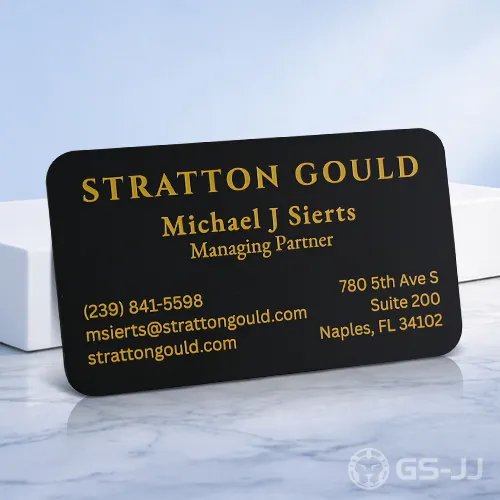 Stratton Gould Lion Logo Black Metal Cards Stratton Gould Lion Logo Black Metal Cards