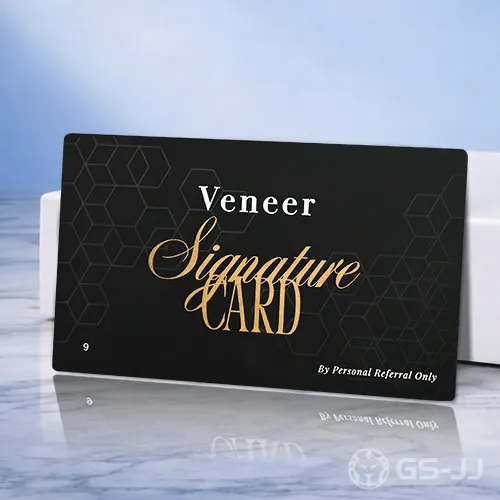 Veneer Signature Black Metal Invitation Cards Veneer Signature Black Metal Invitation Cards
