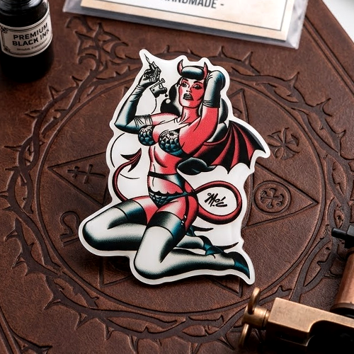 Custom Demon Girl Printed pins