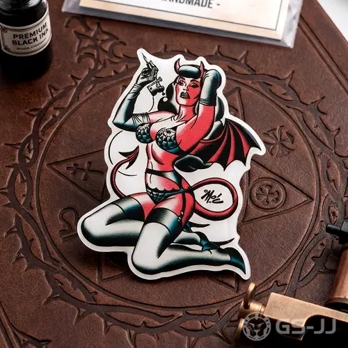 Custom Demon Girl Printed pins Custom Demon Girl Printed pins
