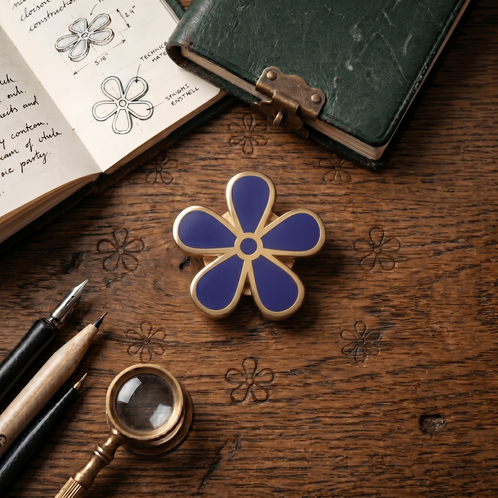 Vintage Flower Enamel Pin Vintage Flower Enamel Pin