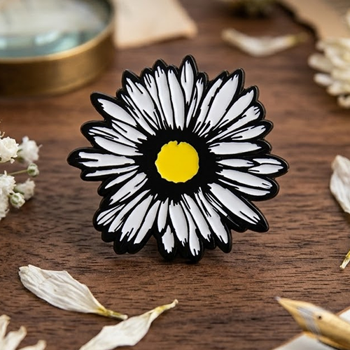 White Chrysanthemum Lapel Pins