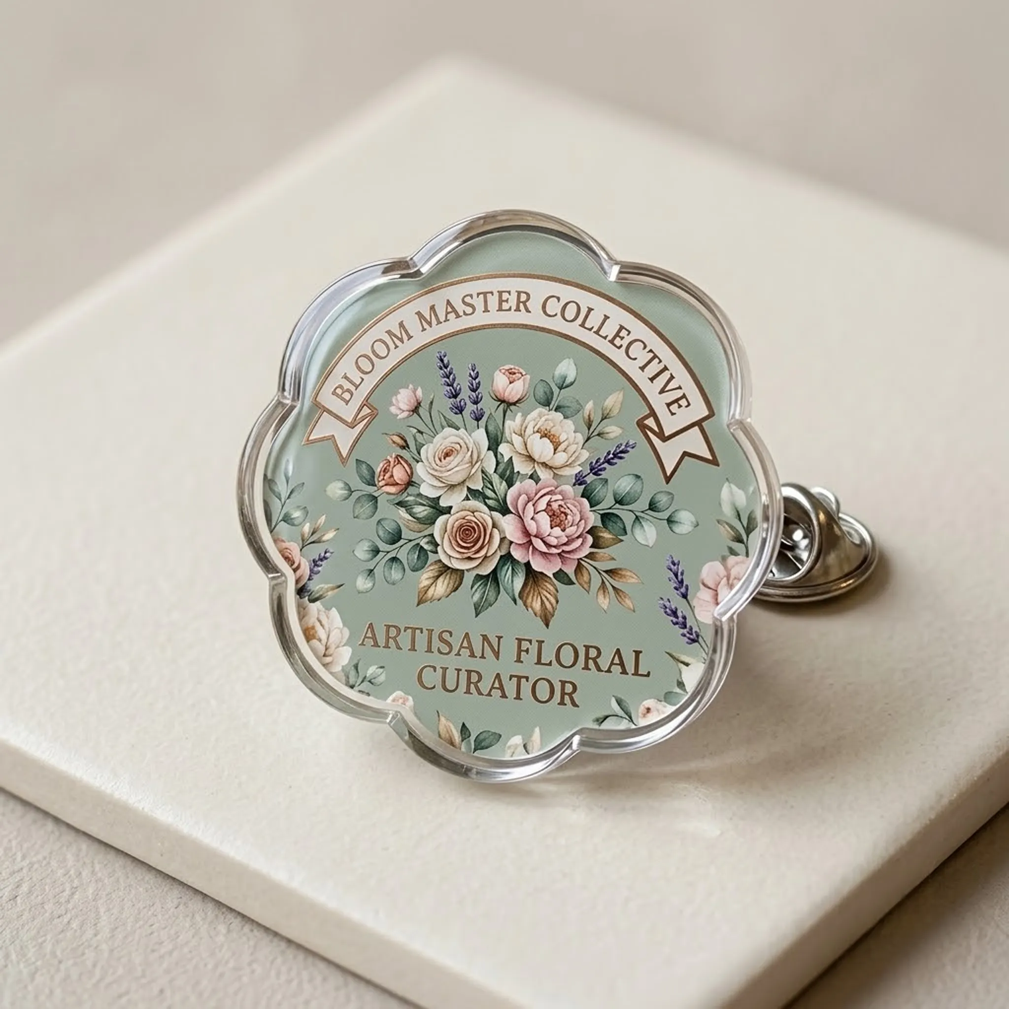 Flower Custom Acrylic Pins Flower Custom Acrylic Pins
