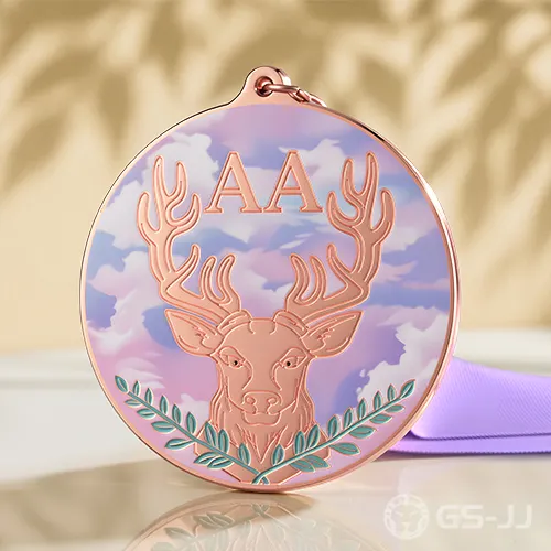 Colorful Deer UV Printed Medals Design Colorful Deer UV Printed Medals Design