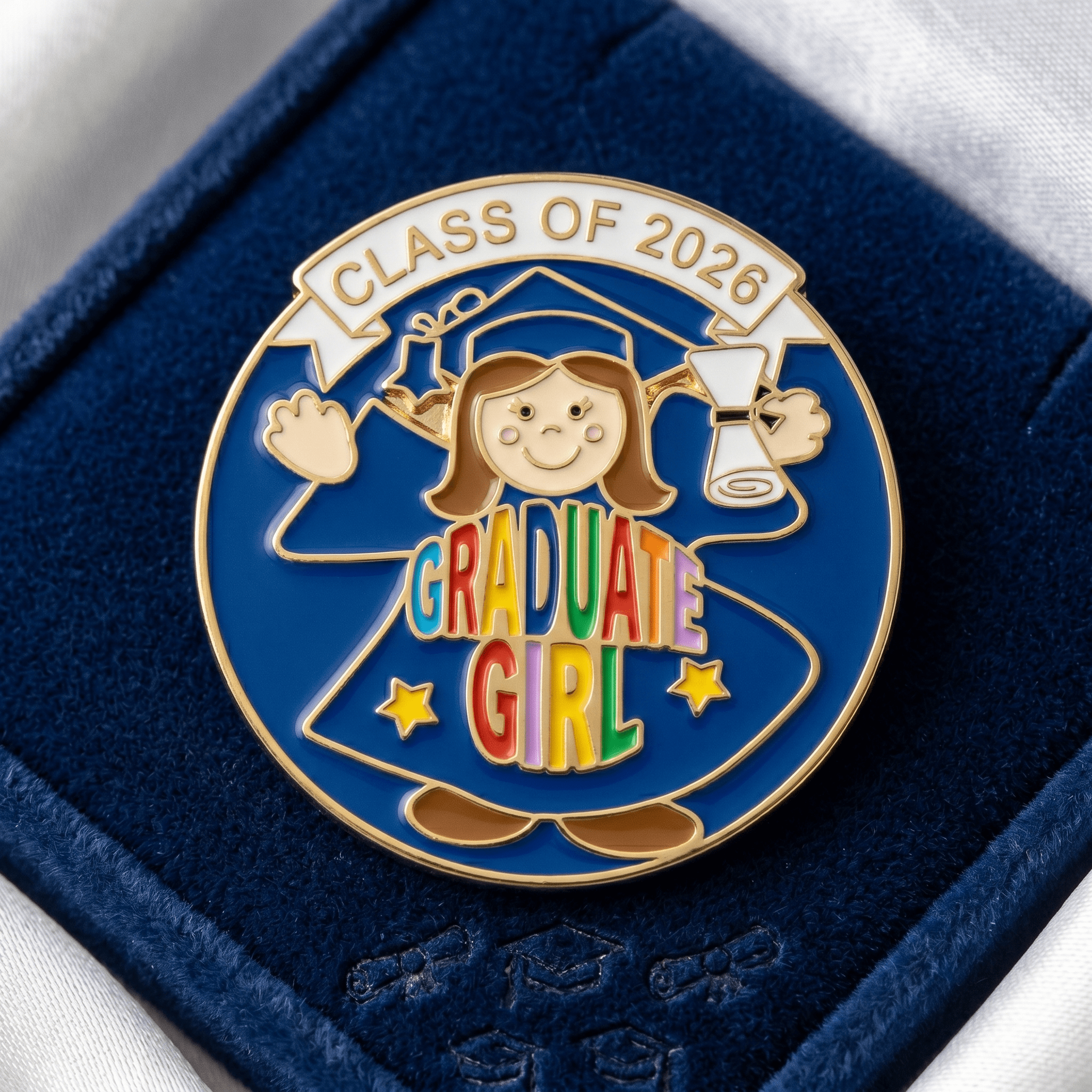Graduate Girl Fun Commemorative Pin Graduate Girl Fun Commemorative Pin