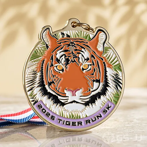 Tiger Run 5K Custom Race Medal Tiger Run 5K Custom Race Medal