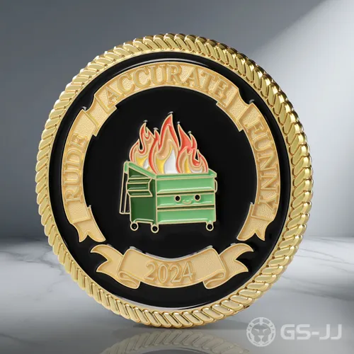 Custom Dumpster Fire Challenge Coins Custom Dumpster Fire Challenge Coins