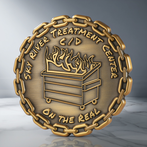 Custom Dumpster Fire Challenge Coins