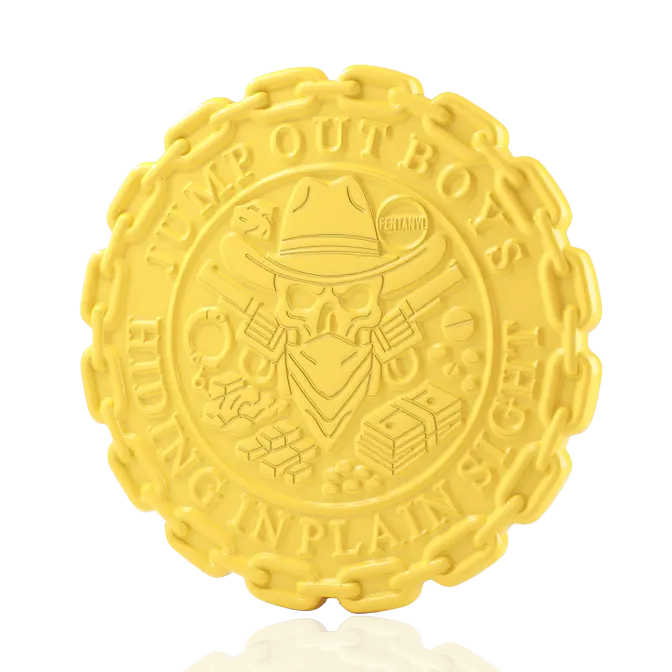 Jump Out Boys Hiding In Plain Sight Dye Yellow Challenge Coin
