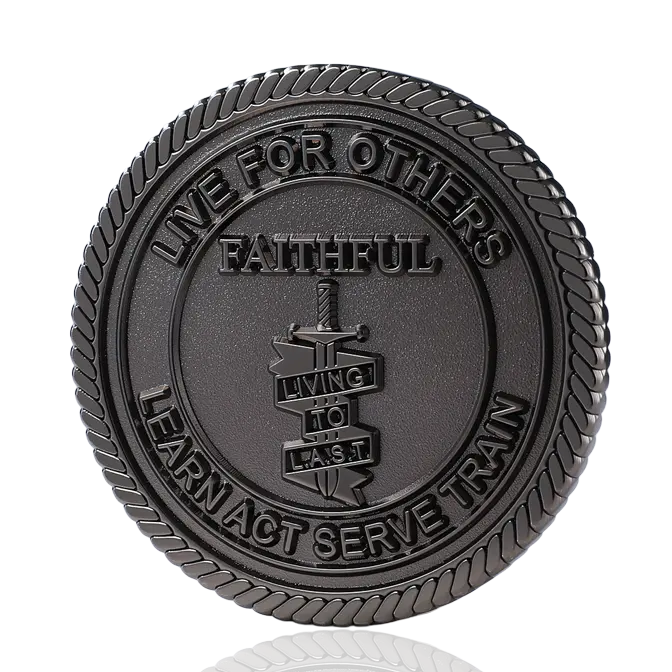 "Live For Others" Faithful Black Nickel Challenge Coin