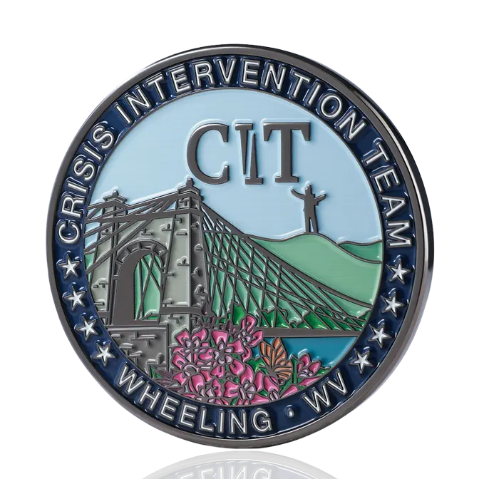 Crisis Intervention Team (CIT) Wheeling WV Black Nickel Challenge Coin