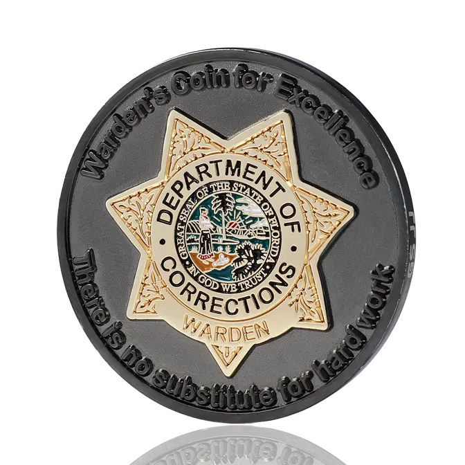 Florida Department of Corrections Warden's Excellence Two Tone Challenge Coin
