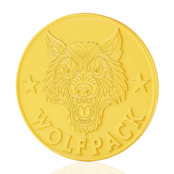 Wolfpack Dye Yellow Challenge Coin