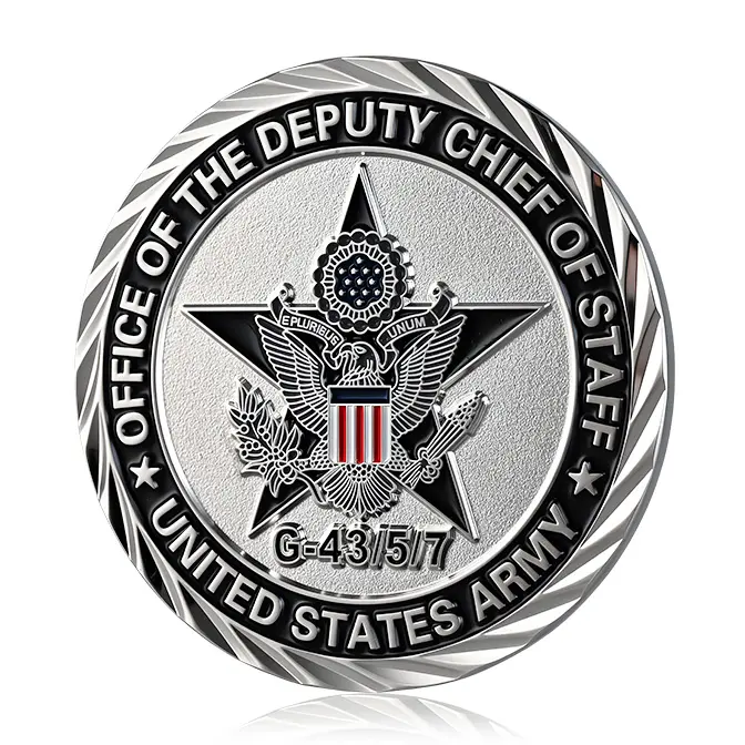 US Army Office of the Deputy Chief of Staff Oblique Edge Challenge Coin