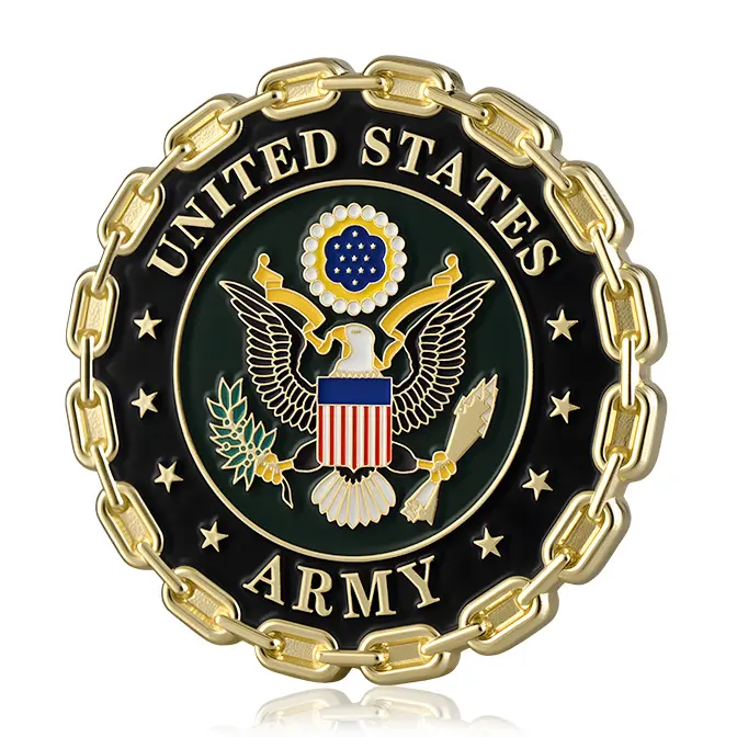 United States Army Great Seal Chain Edge Challenge Coin