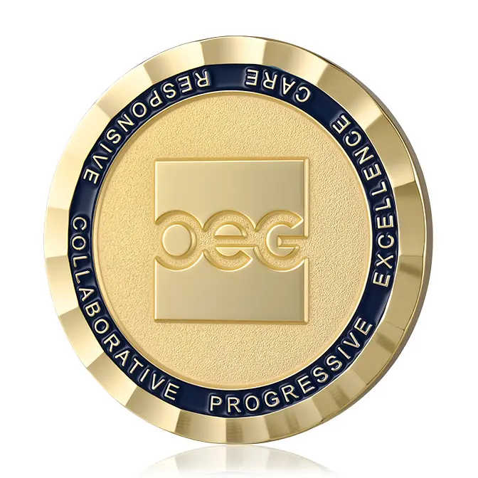 OEG "Collaborative Responsive Care" Gold Bezel Edge Challenge Coin