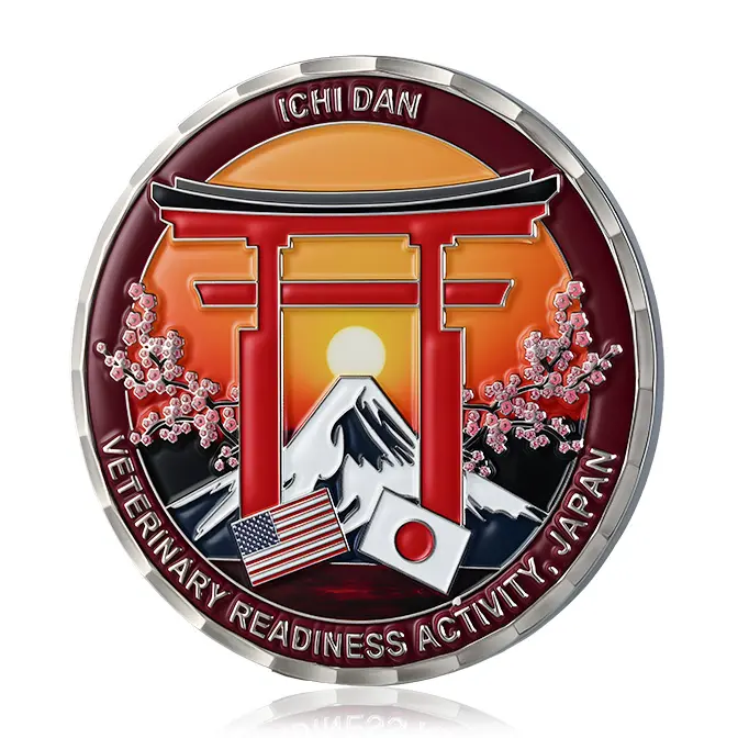 Ichi Dan "Veterinary Readiness Activity Japan" Bezel Edge Challenge Coin