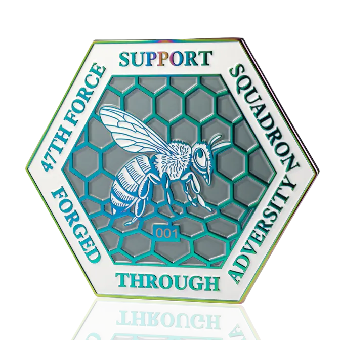 47th Force Support Squadron Rainbow Finish Challenge Coin