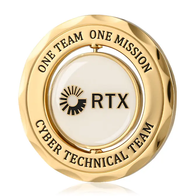 RTX Cyber Technical Team Spinner Epoxy Challenge Coin